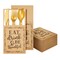 Sparkle and Bash 36 Pack Thanksgiving Utensil Holder - Eat, Drink & Be Thankful - Large Kraft Paper Cutlery Pockets, Silverware Holders for Thanksgiving Holiday Decoration, Party Supplies